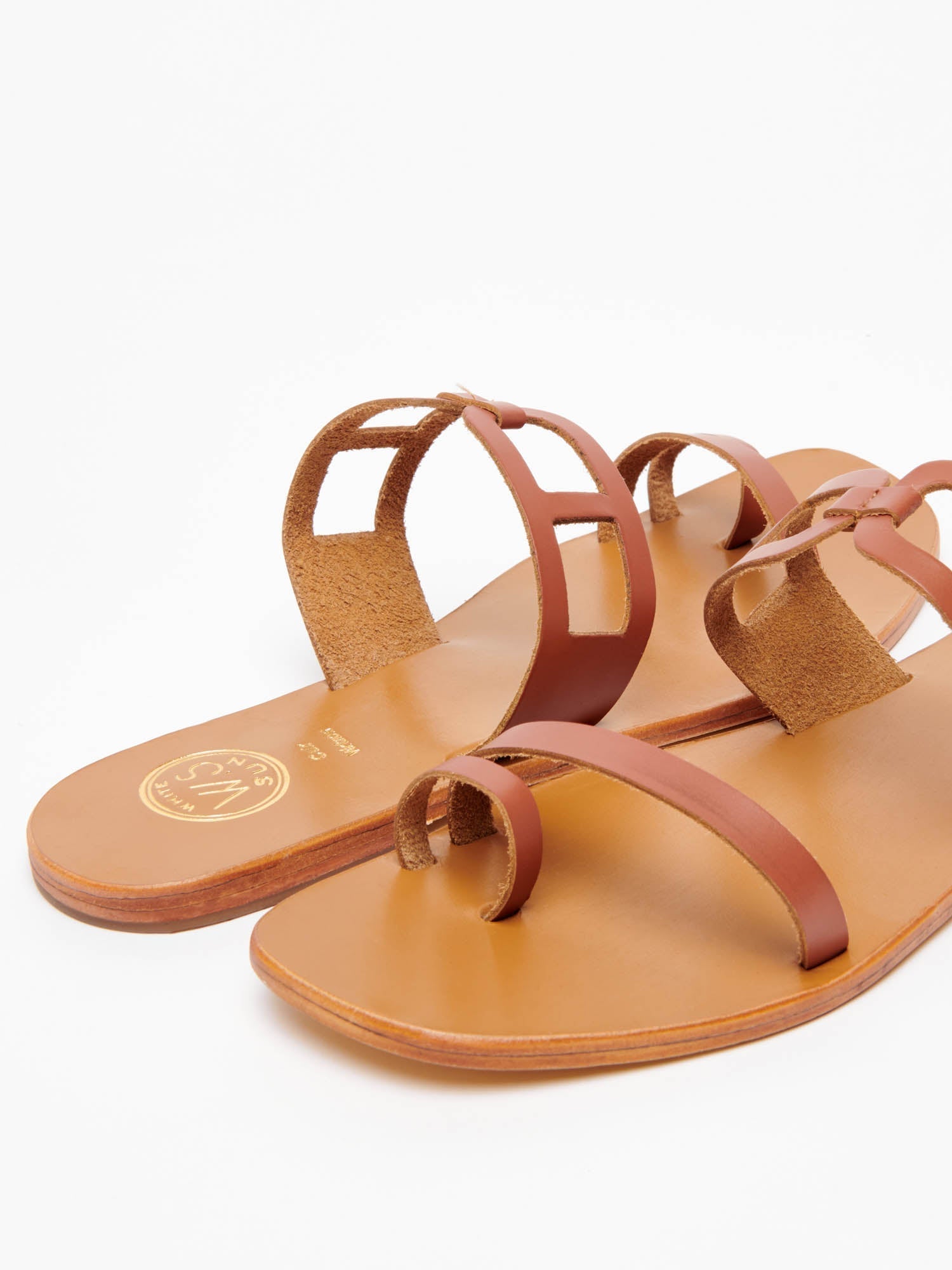 LERIA sandales en cuir camel