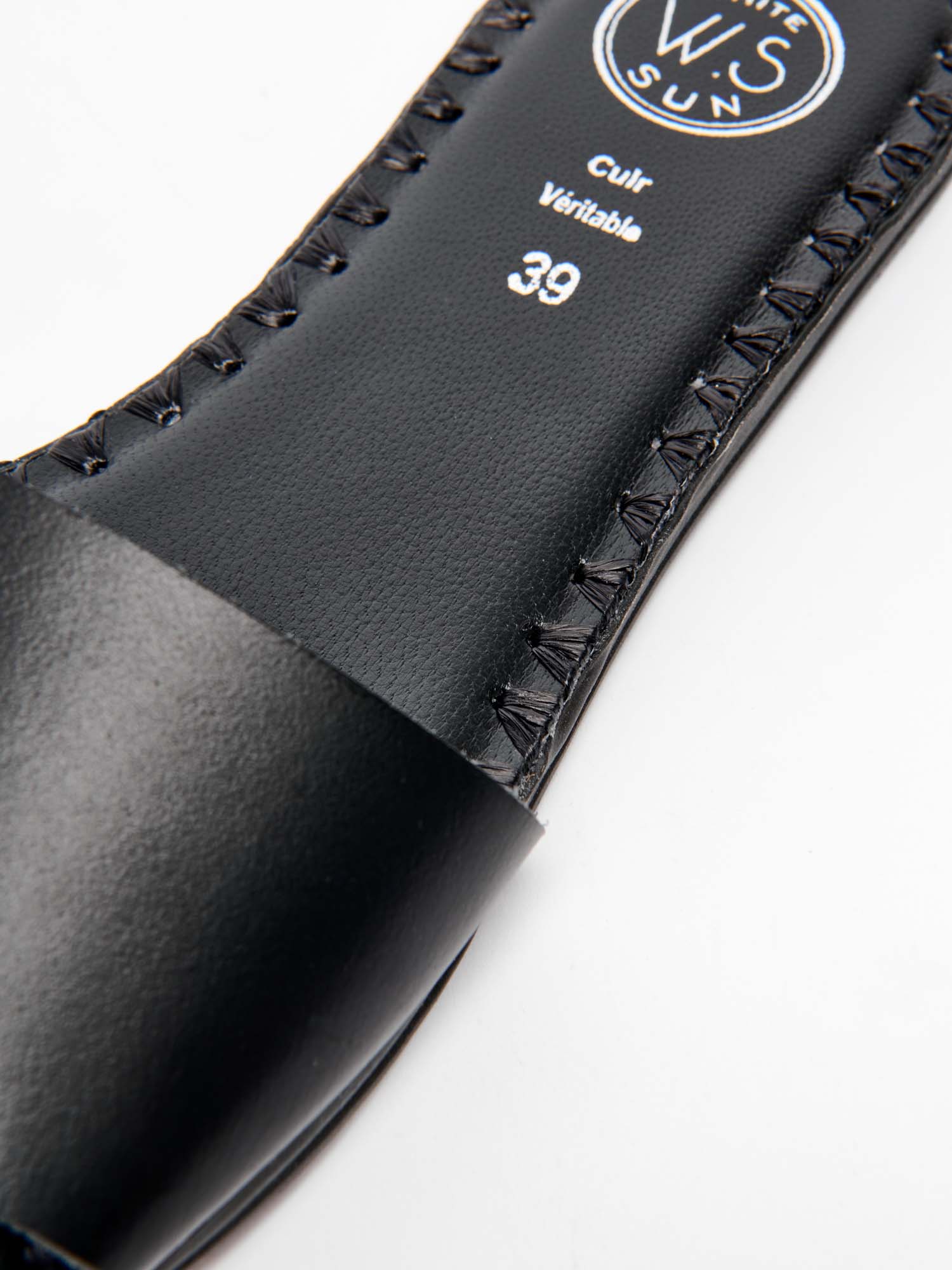 AZIO sandales en cuir noir