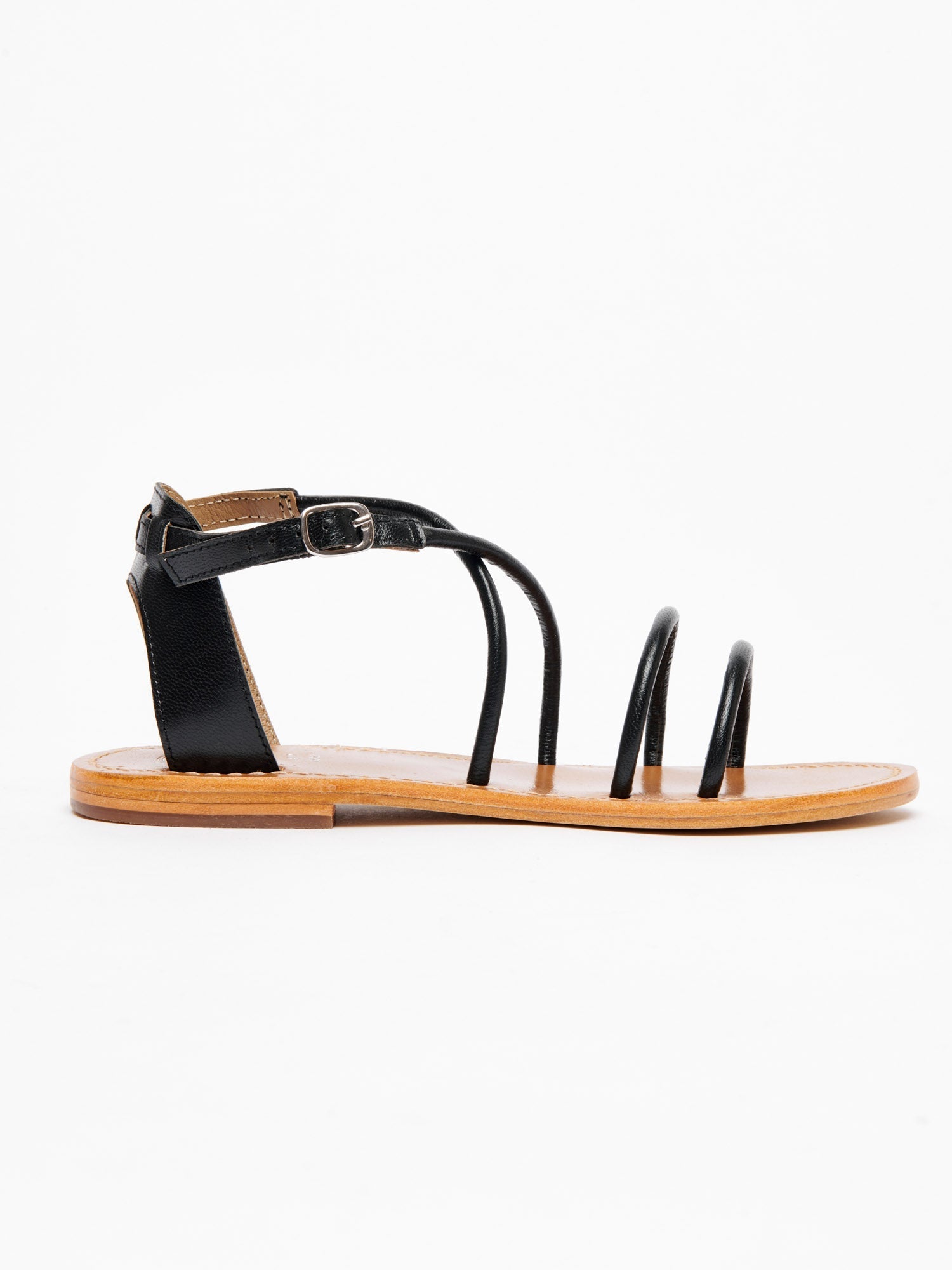 THEANO sandales en cuir noir