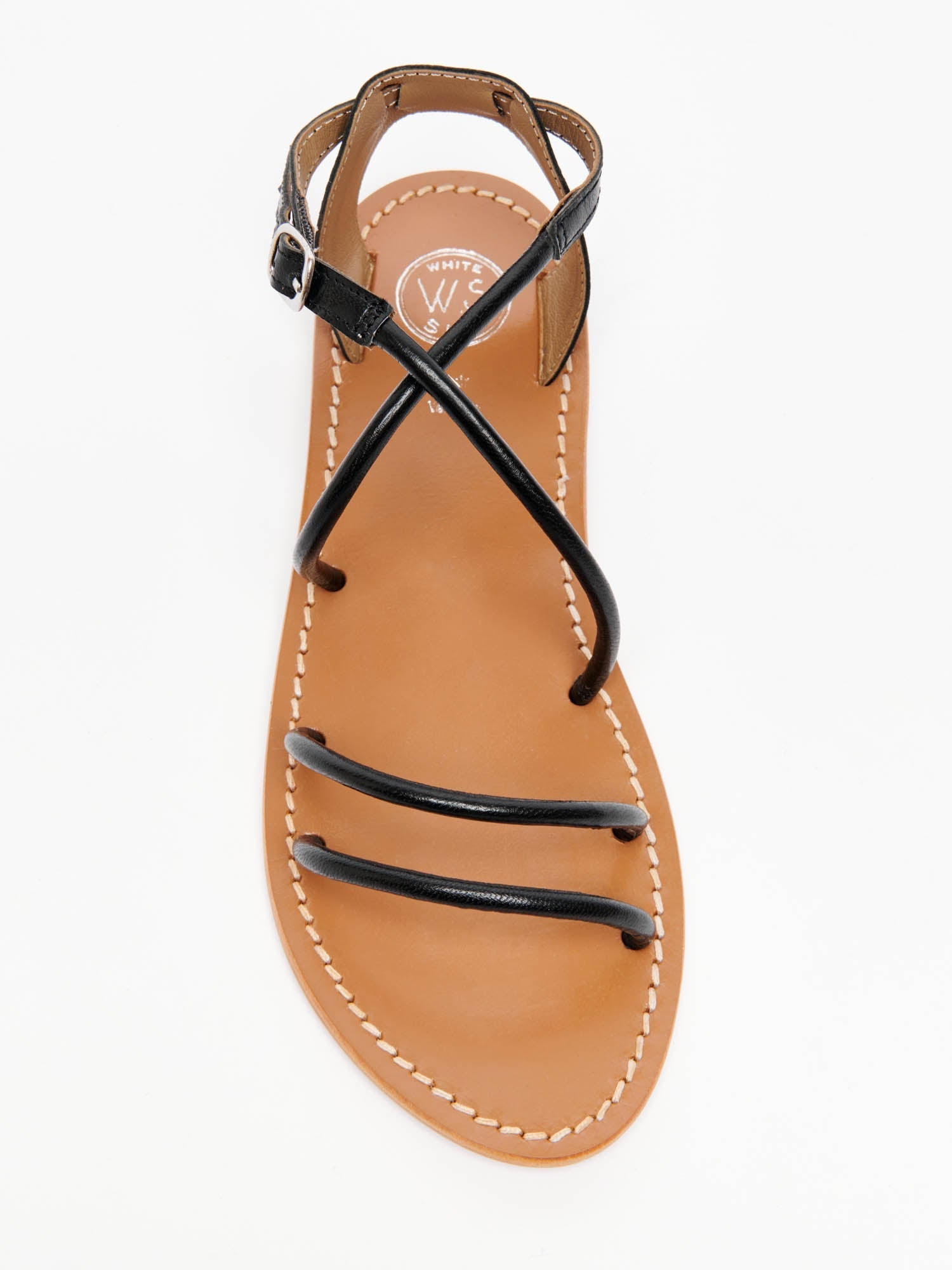THEANO sandales en cuir noir