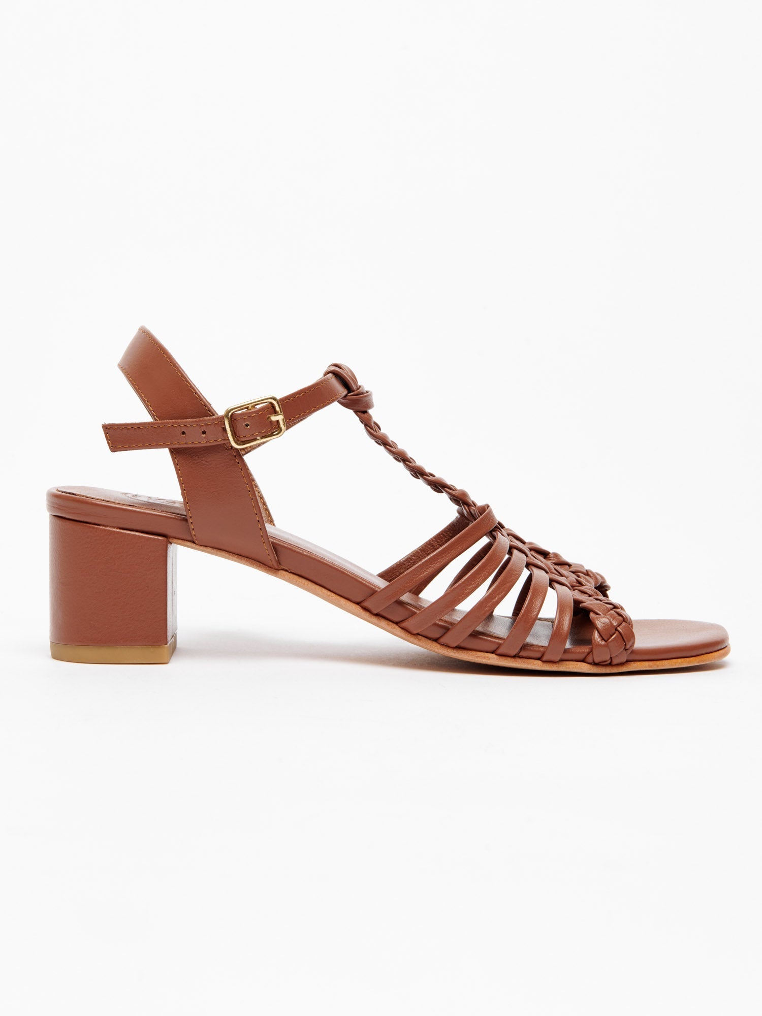 KATELL sandales en cuir camel