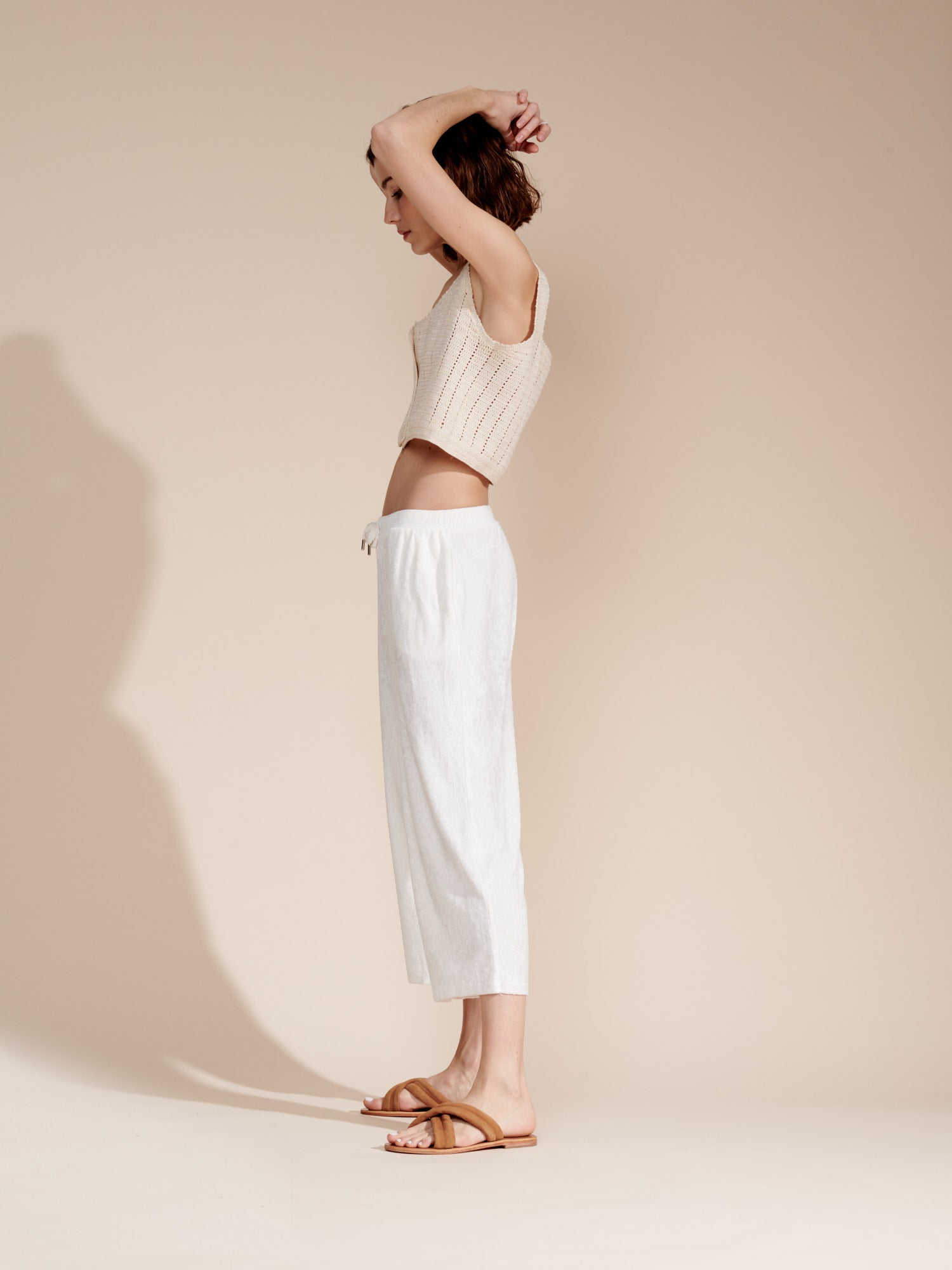 BILLIE sandales en cuir camel