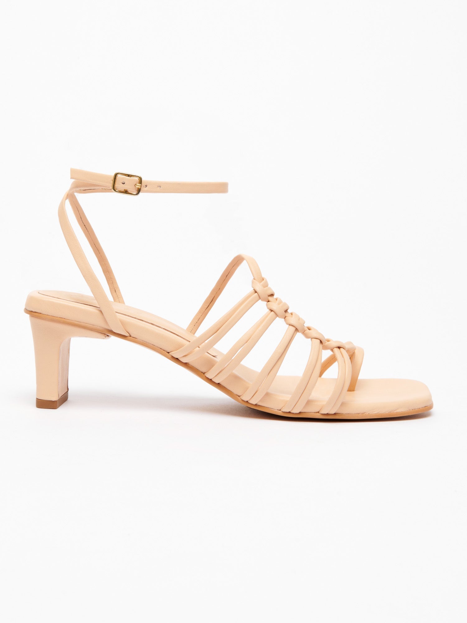 ADRIEL sandales en cuir nude