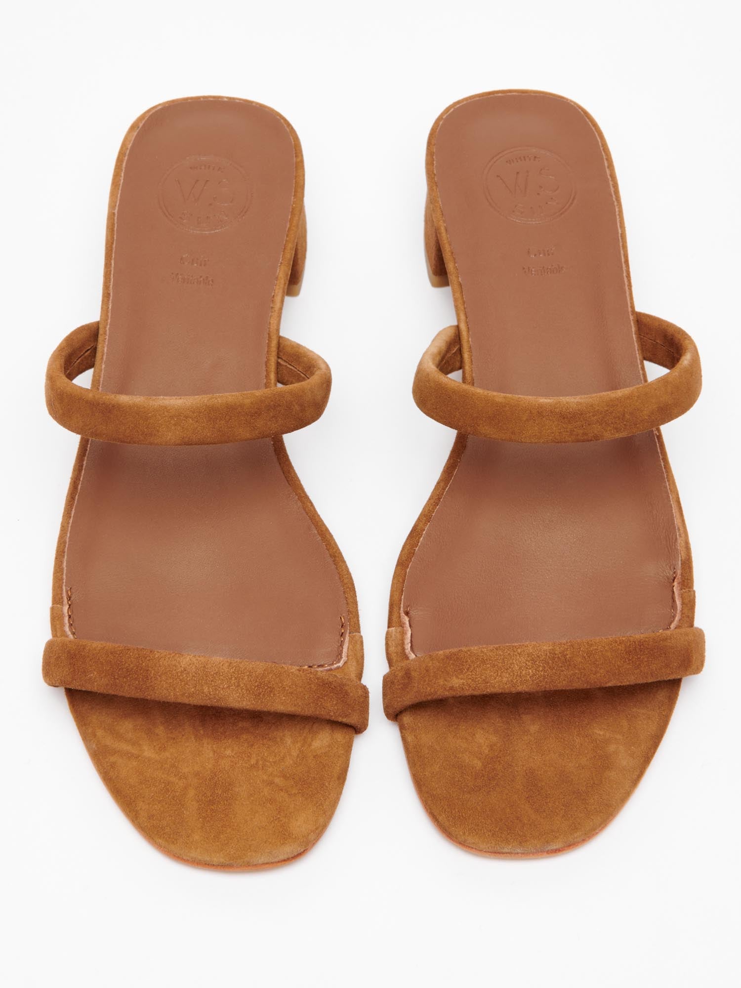 ETANIAL mules talon en cuir camel