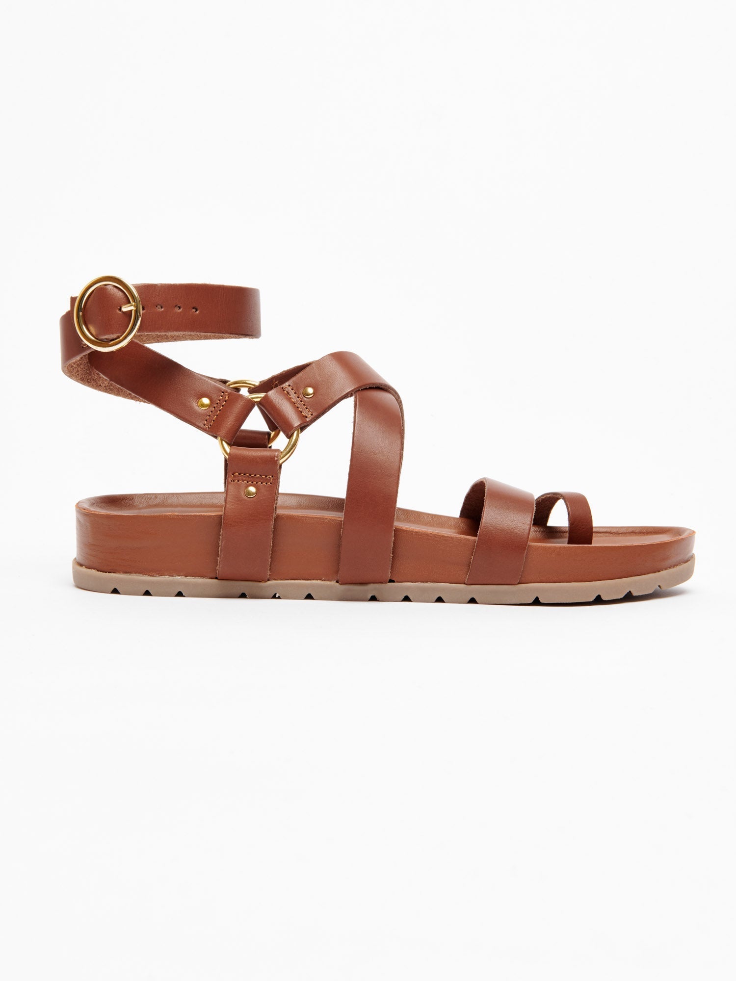 OHANZEE sandales en cuir camel
