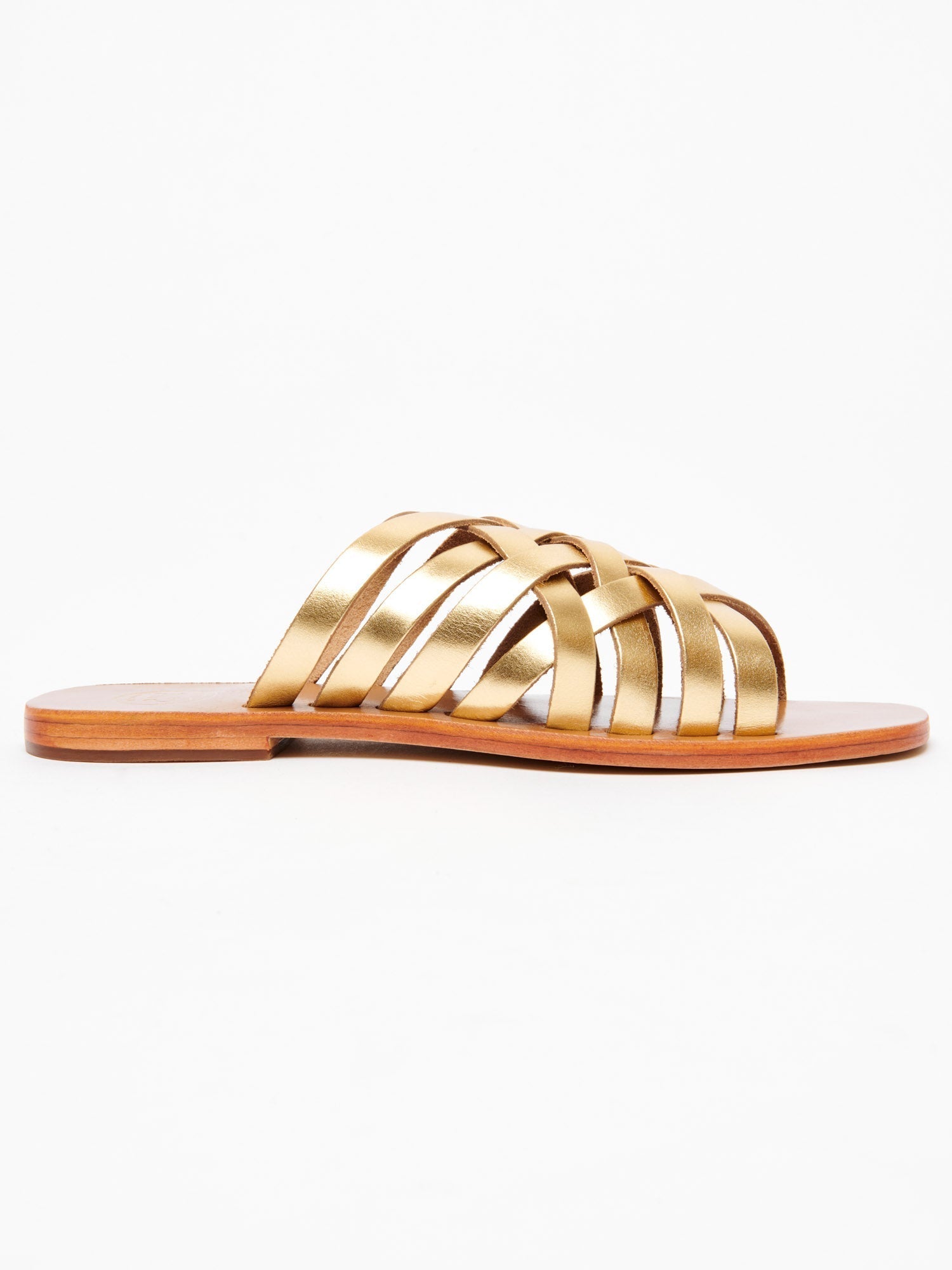 AFSHIN sandales en cuir or foncé