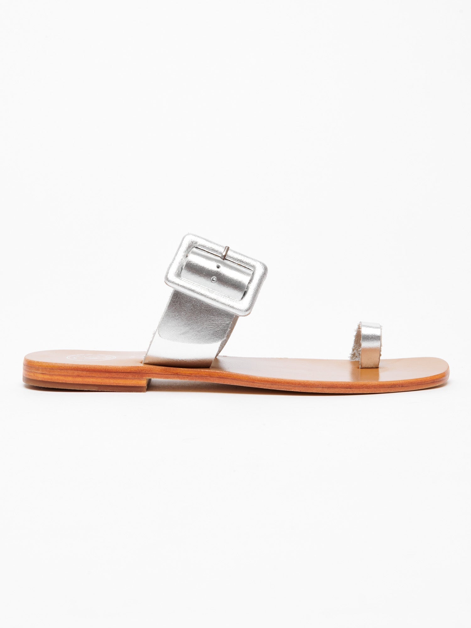 ARMAN sandales en cuir argent
