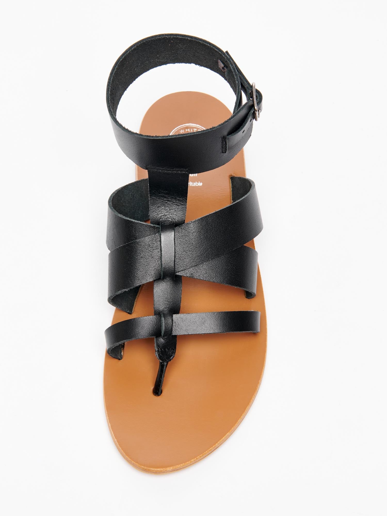 AYDIN sandales en cuir noir