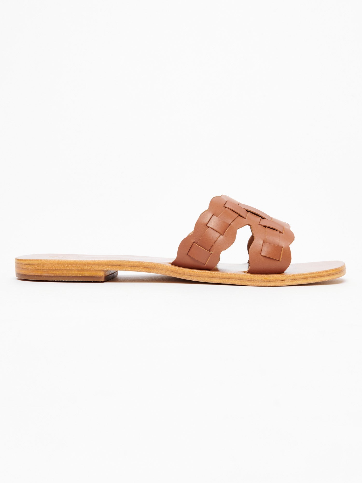 AREZU mules en cuir camel