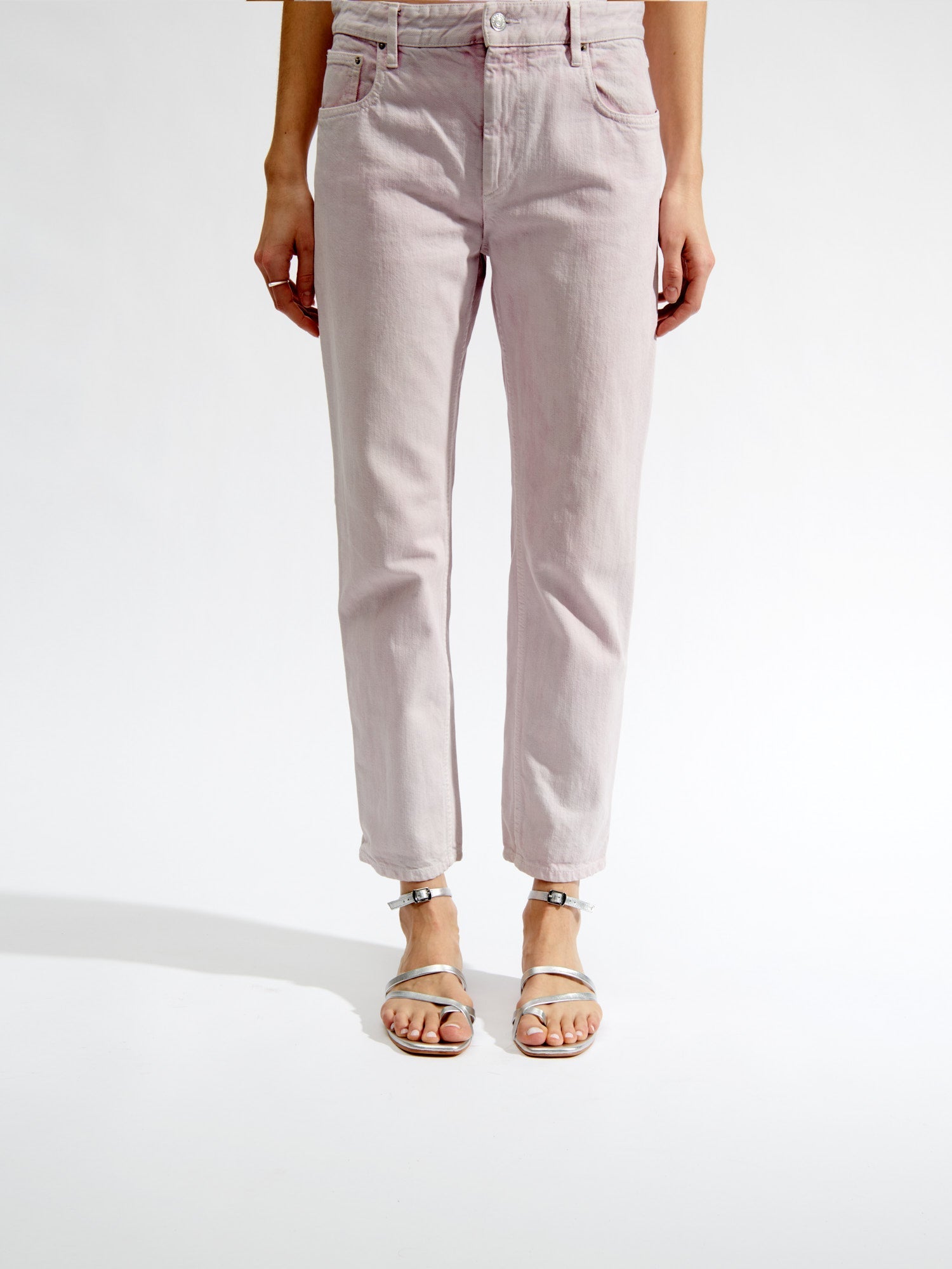 HESA sandales en cuir argent