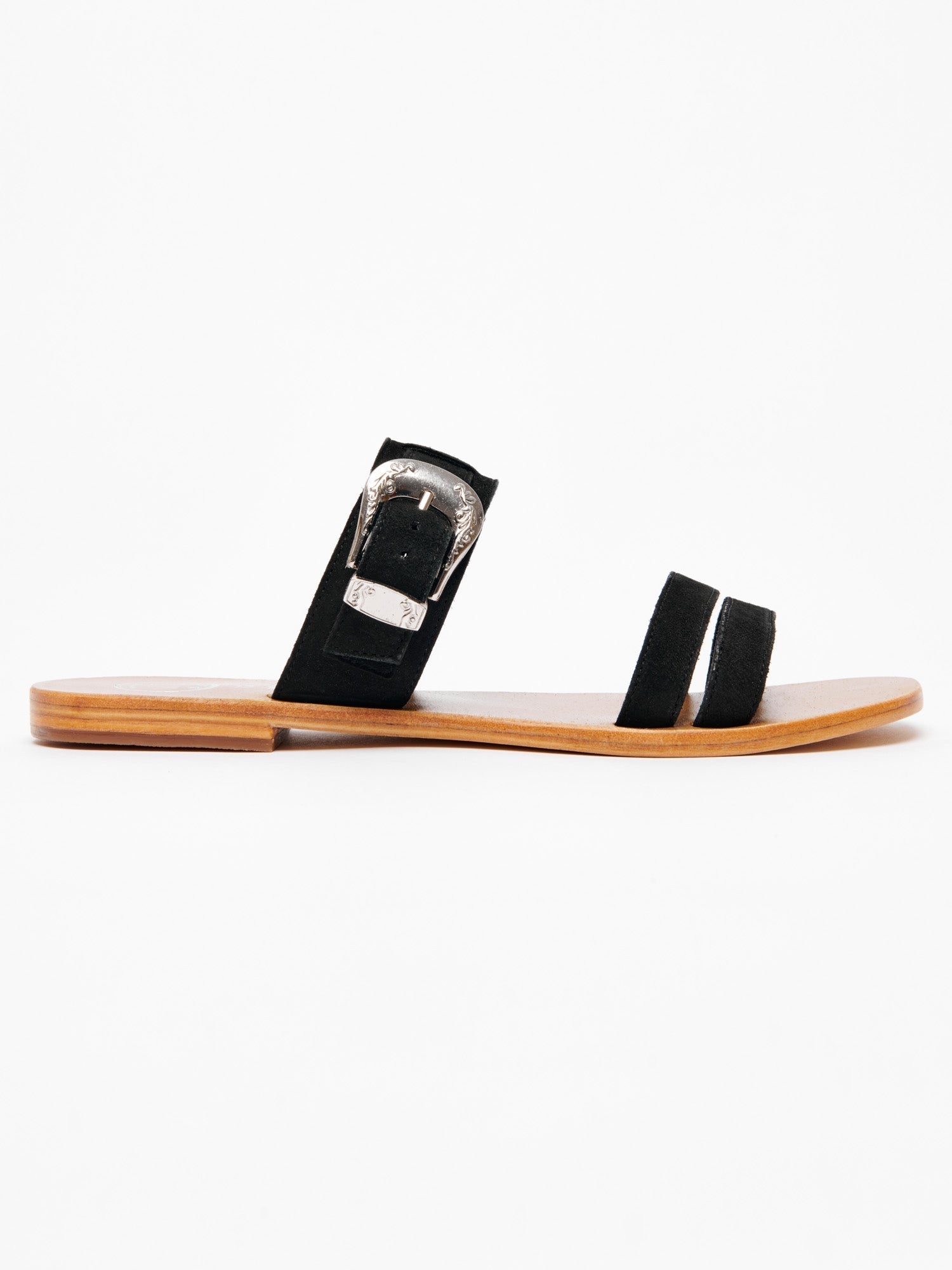 ZEPHYR sandales en cuir noir
