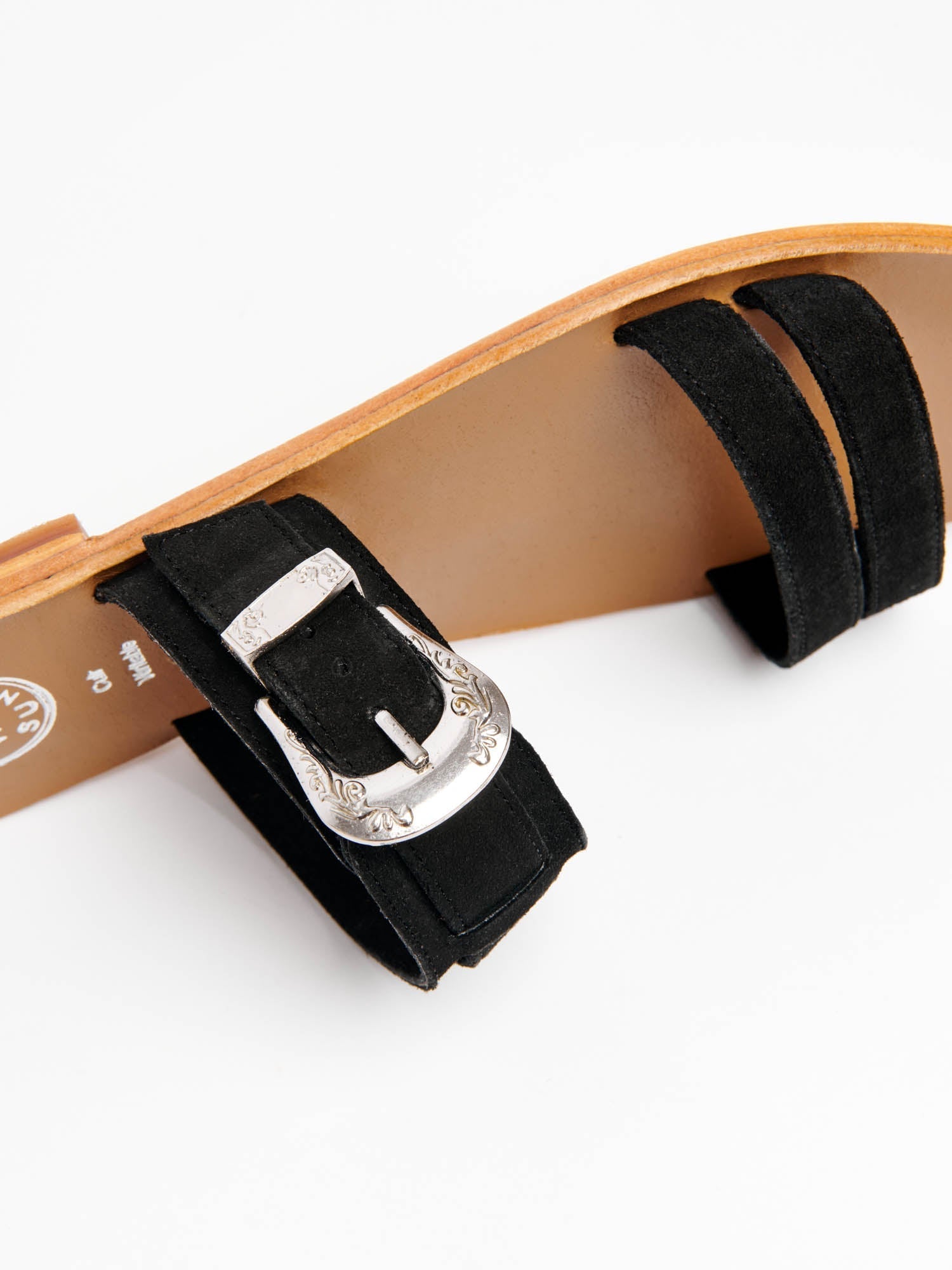 ZEPHYR sandales en cuir noir