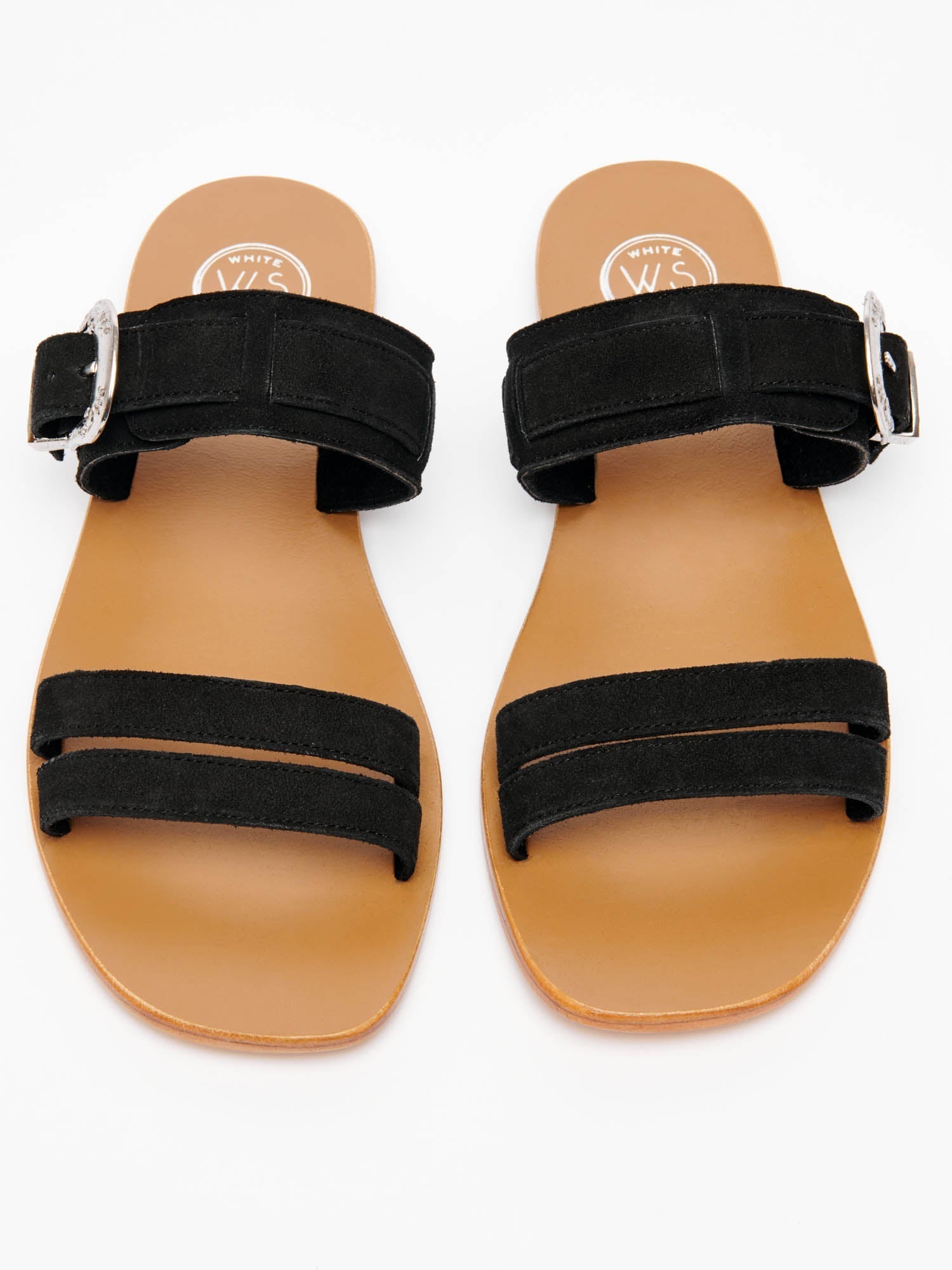 ZEPHYR sandales en cuir noir