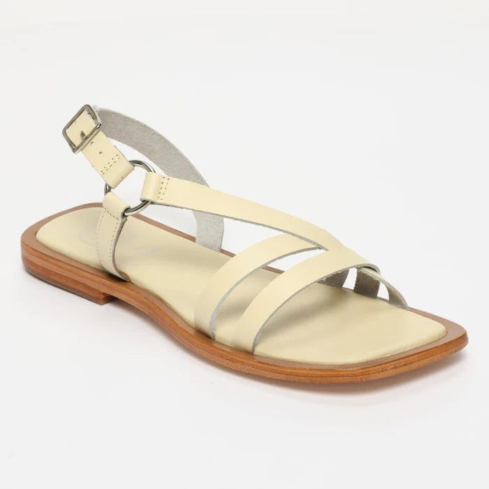 ZEPHRA sandales en cuir ivoire