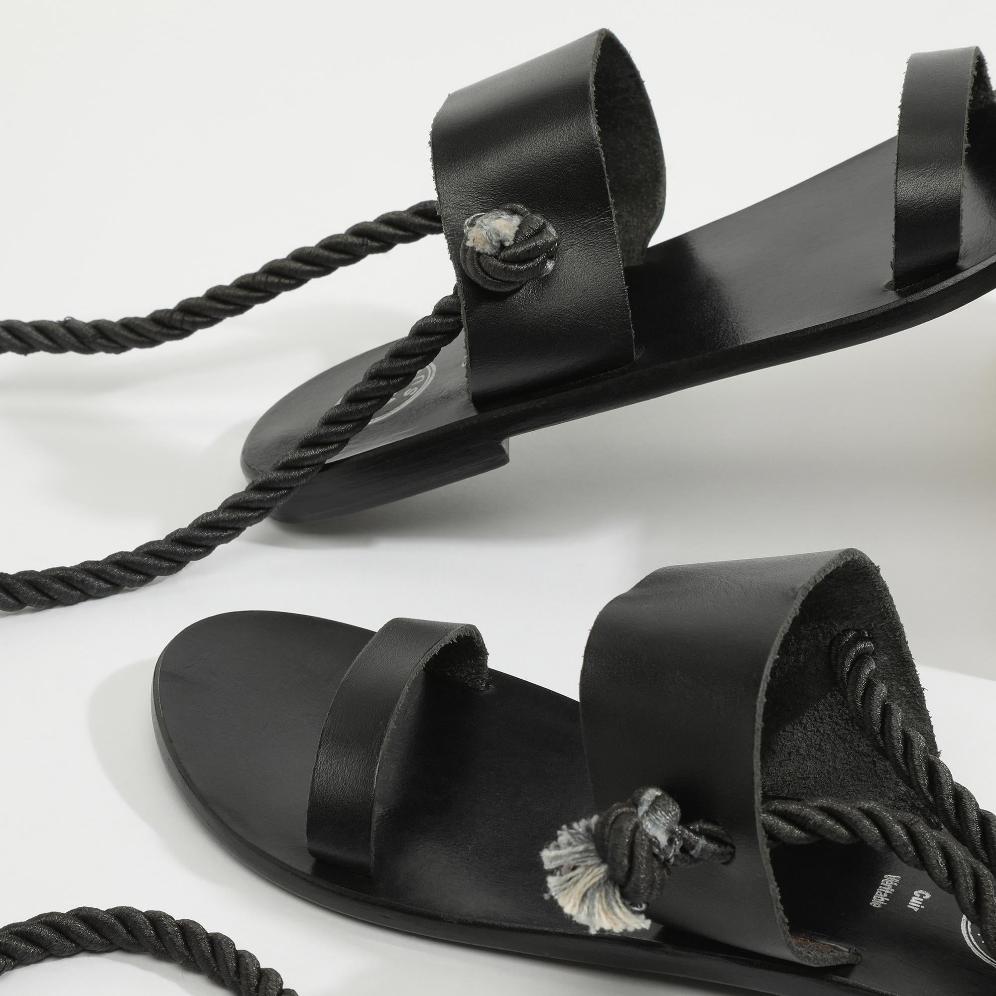 ZADIG sandales en cuir noir