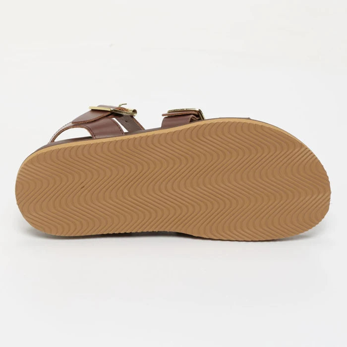 TAMIA sandales en cuir chocolate