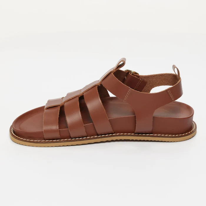 TYLER sandales en cuir cognac