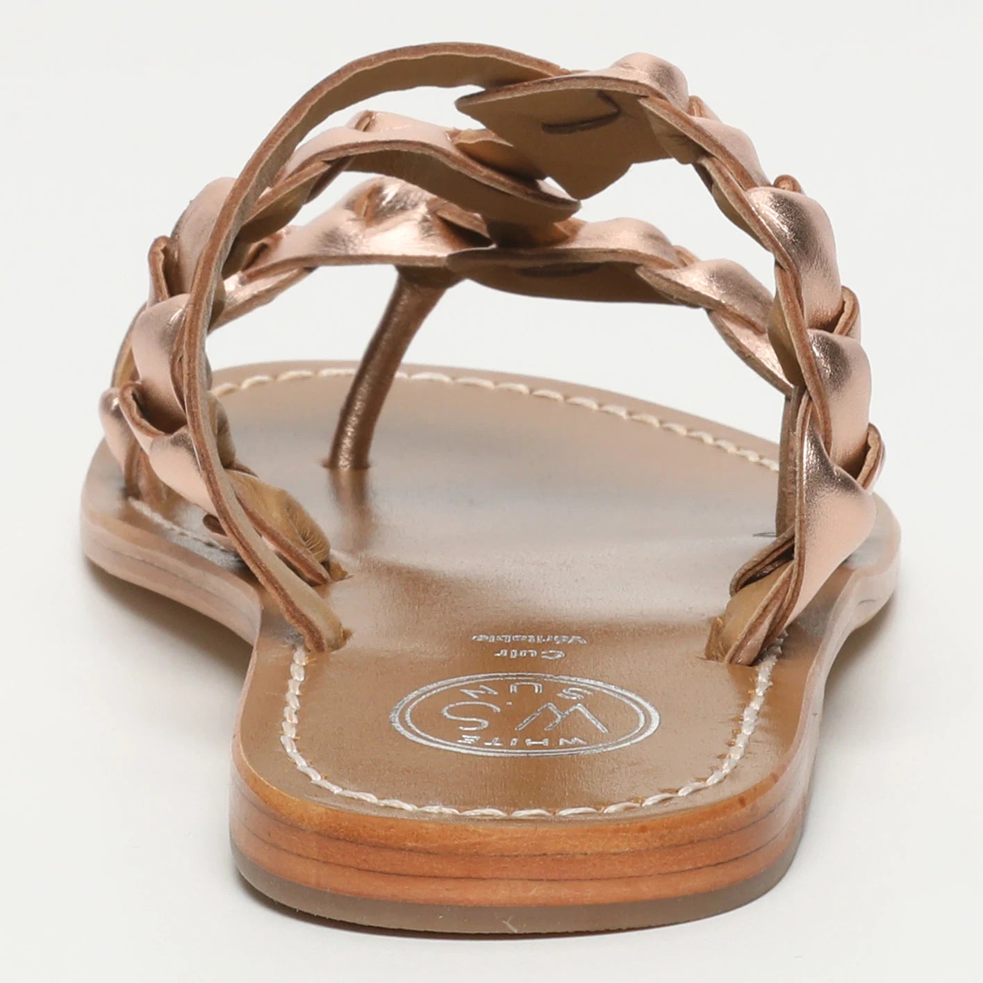 SOMBRA mules tressée en cuir or rose