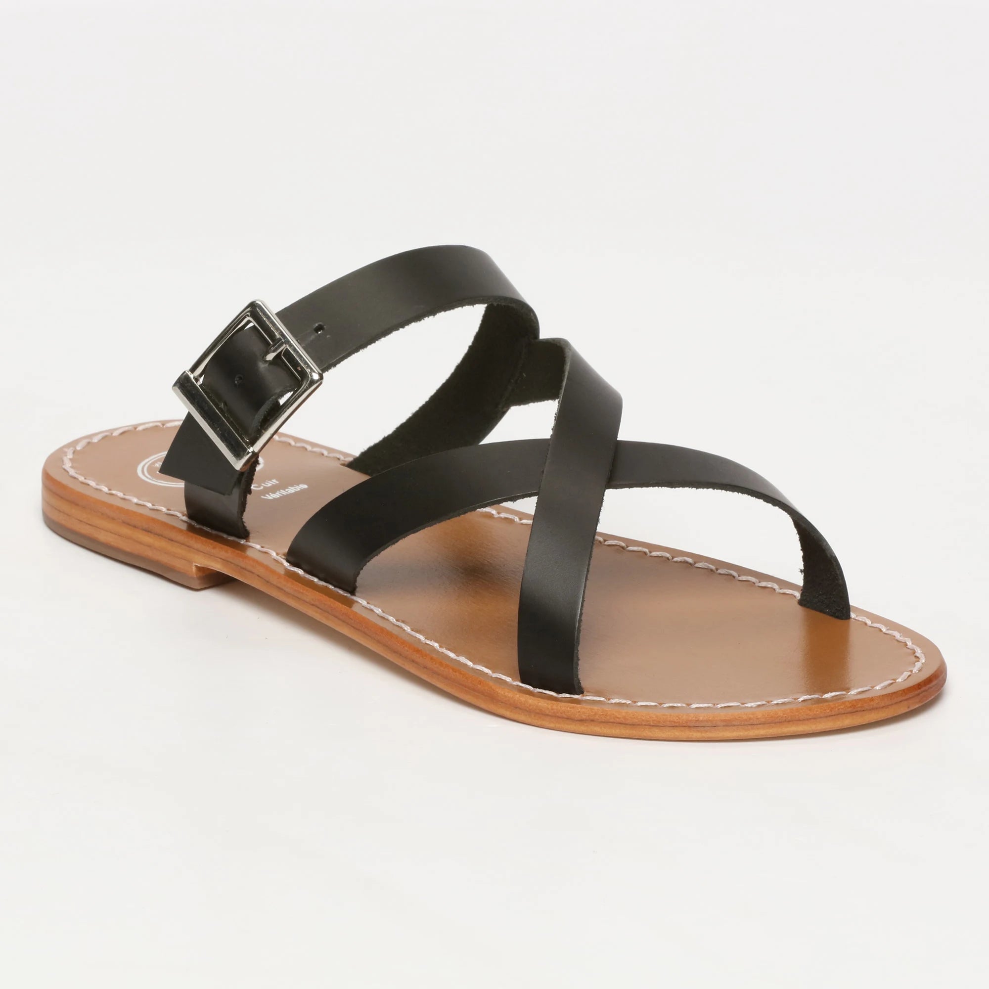 ZAFIRO mules en cuir noir