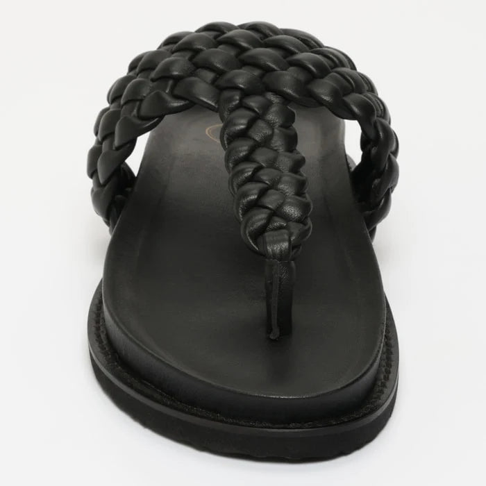 NAVAS mules en cuir noir