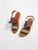 CYBELE Sandale cuir avec pompons