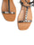 FAREANI Sandale cuir avec rivets
